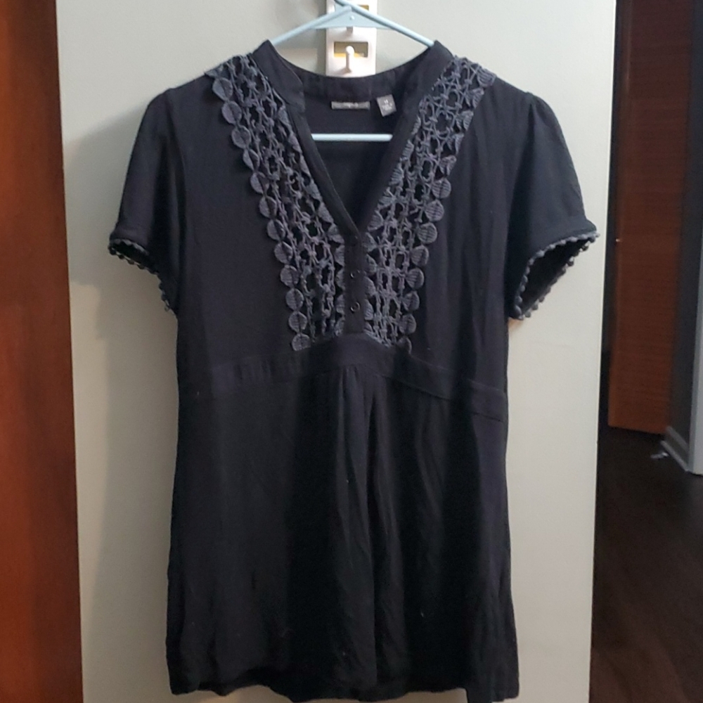 Black Blouse with lace detail